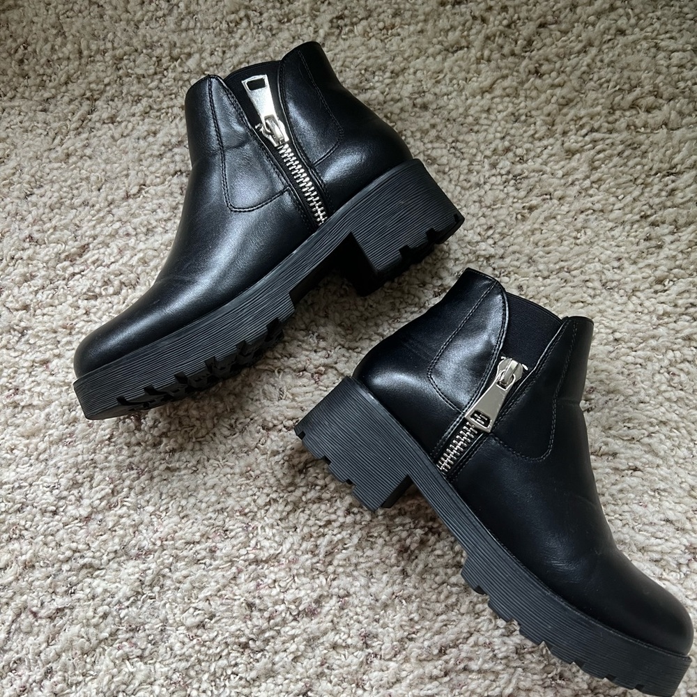 Black short booties